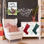 Elegant Christmas Stockings with Gold Foil Embroidery