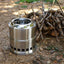 Outdoor Firewood Stove Stainless Steel Barbecue Grill Wood Charcoal Solid Alcohol Heater Warming Furnace - Korvel