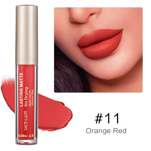 Make Up Waterproof Nude Lipstick Long Lasting Liquid Matte Lipstick Kit Lip Gloss Cosmetics Lipgloss Lip Makeup - Korvel