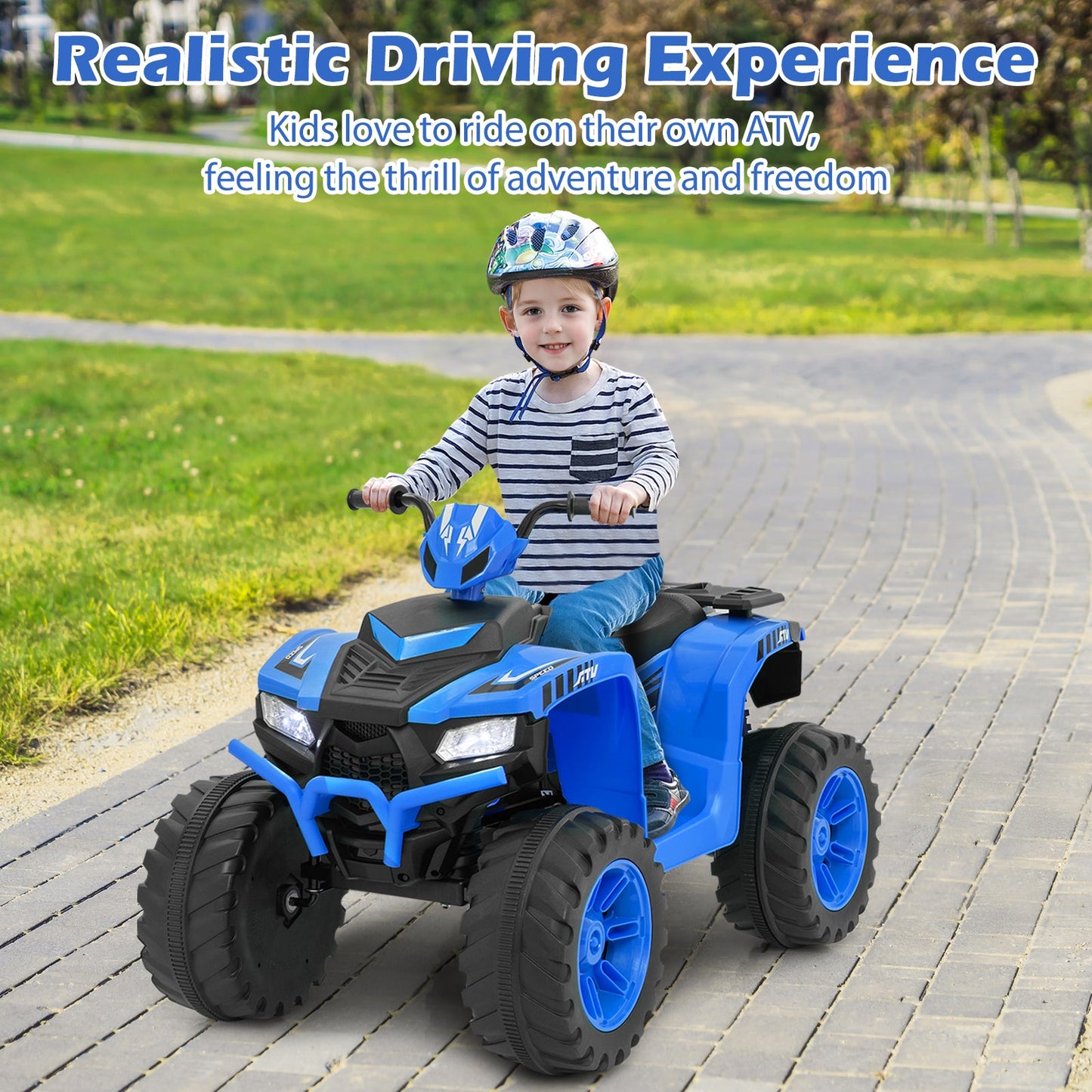 24V Kids Ride-On Electric ATV - Blue