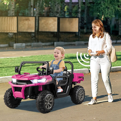 24V Pink Ride-On Dump Truck with Remote Control