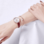 Montre de Luxe pour Femme avec Bracelet en Cuir et Boîtier en Acier