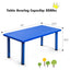 Kids Plastic Rectangular Learn and Play Table - Blue