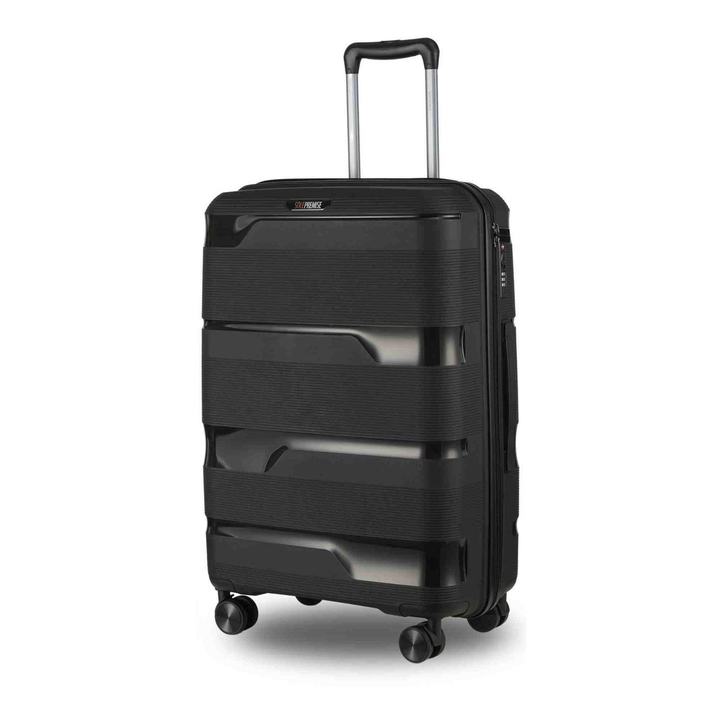Premium 24-Inch Black Hardcase Spinner Luggage with TSA Lock - Korvel