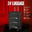 Black Hardcase Roller Luggage Set (28', 24' and 20')