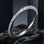 925 Sterling Silver Platinum Plated CZ Pavé Setting Ring - Size 5.0