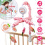 Mobile musical Gbruno pour filles - 12 mélodies et 5 hochets en fleurs