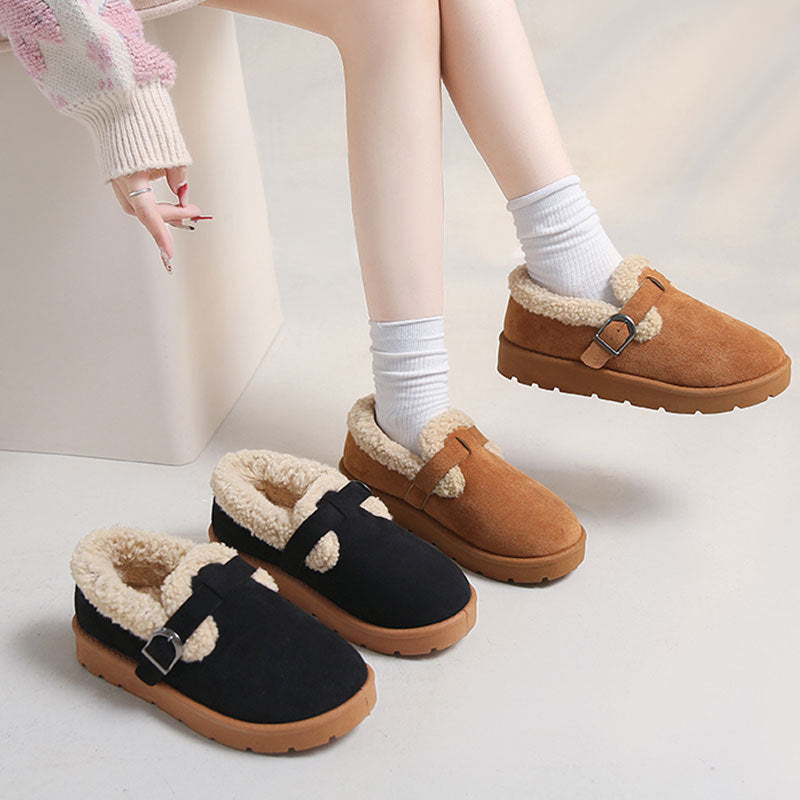 Botas de Nieve Forradas de Forro Polar con Suela Gruesa