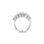Bague de mariage multi-rangs en diamant taillé en baguette en argent sterling .925