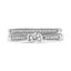 Ensemble de Bague de Fiançailles en Argent Sterling .925 avec Diamant - Taille 7