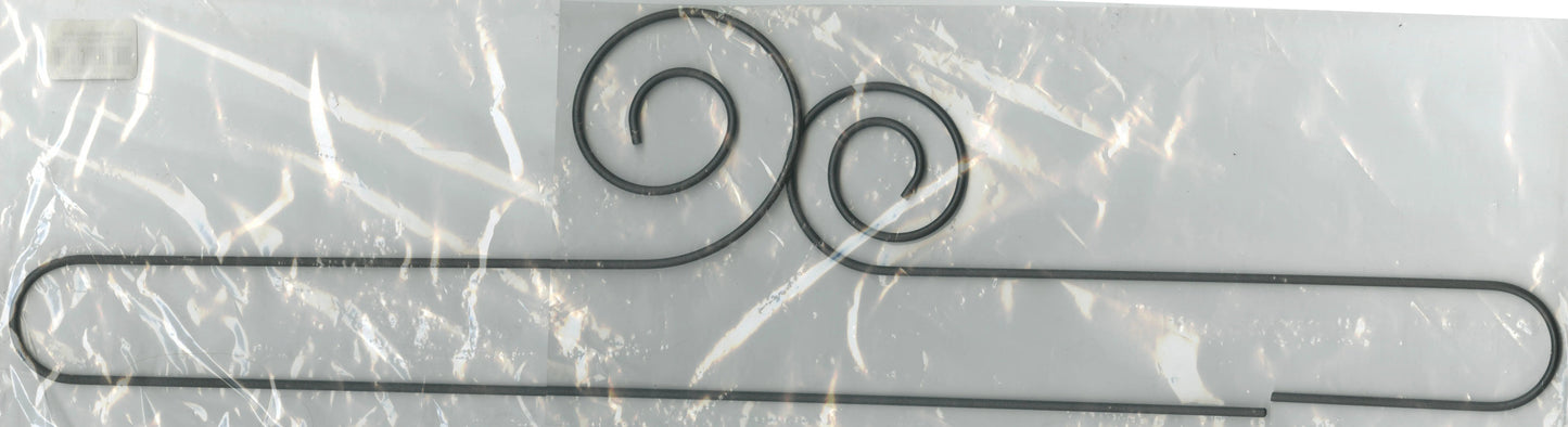 24-Inch Double Scroll Curtain Holdback in Silver