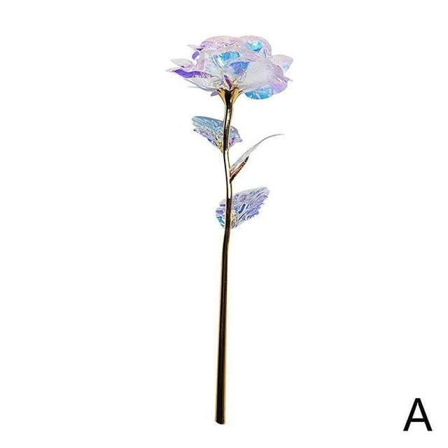 Rosa de Aluminio Laminado en Oro de 24K - Regalo Elegante para Cualquier Ocasión