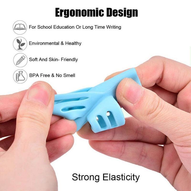 2/4Pcs Kids Silicone Pencil Grips for Handwriting Improvement - Korvel