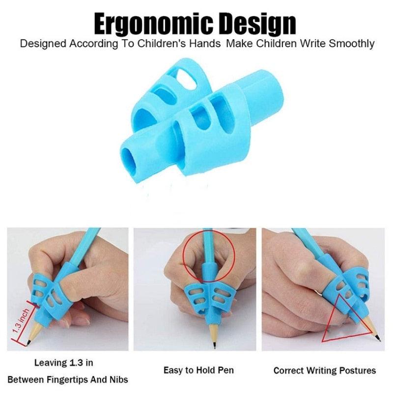 2/4Pcs Kids Silicone Pencil Grips for Handwriting Improvement - Korvel