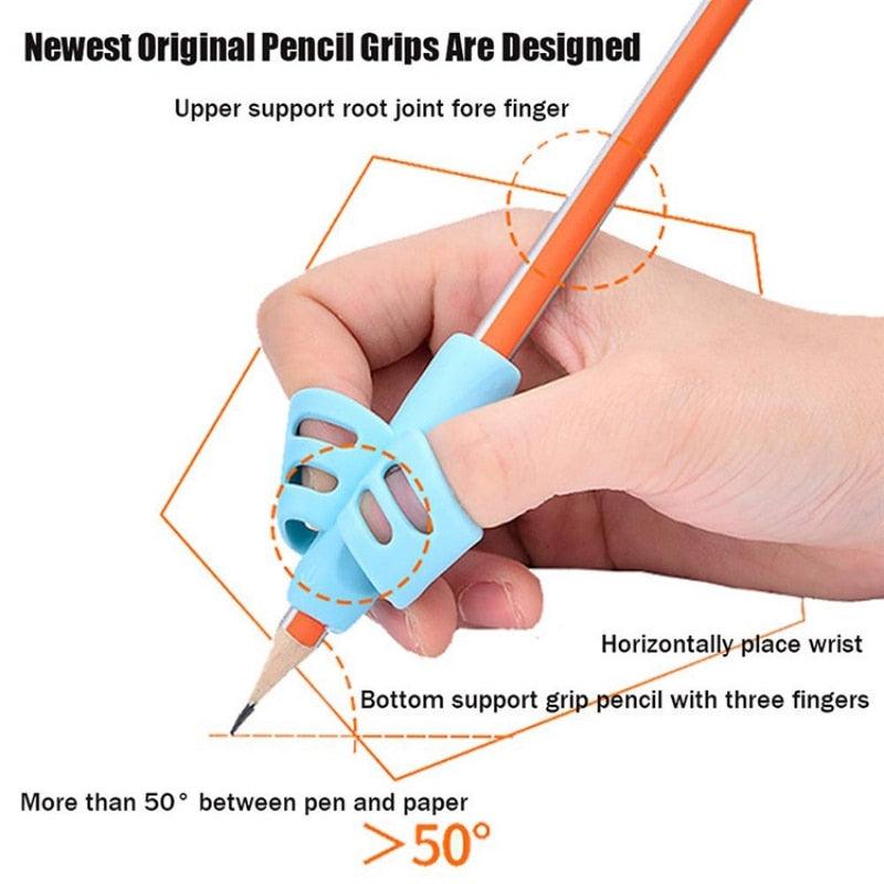 2/4Pcs Kids Silicone Pencil Grips for Handwriting Improvement - Korvel