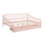 Full Size Daybed with Two Storage Drawers and Support Legs Pink - Korvel