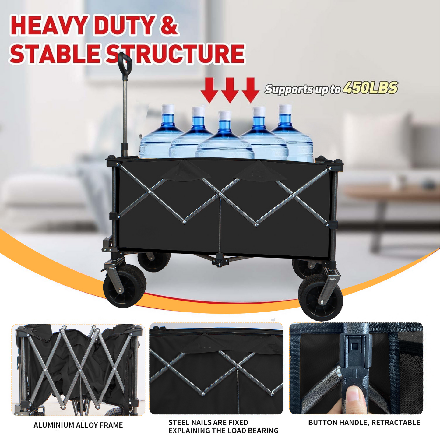 Collapsible Folding Beach Wagon Cart