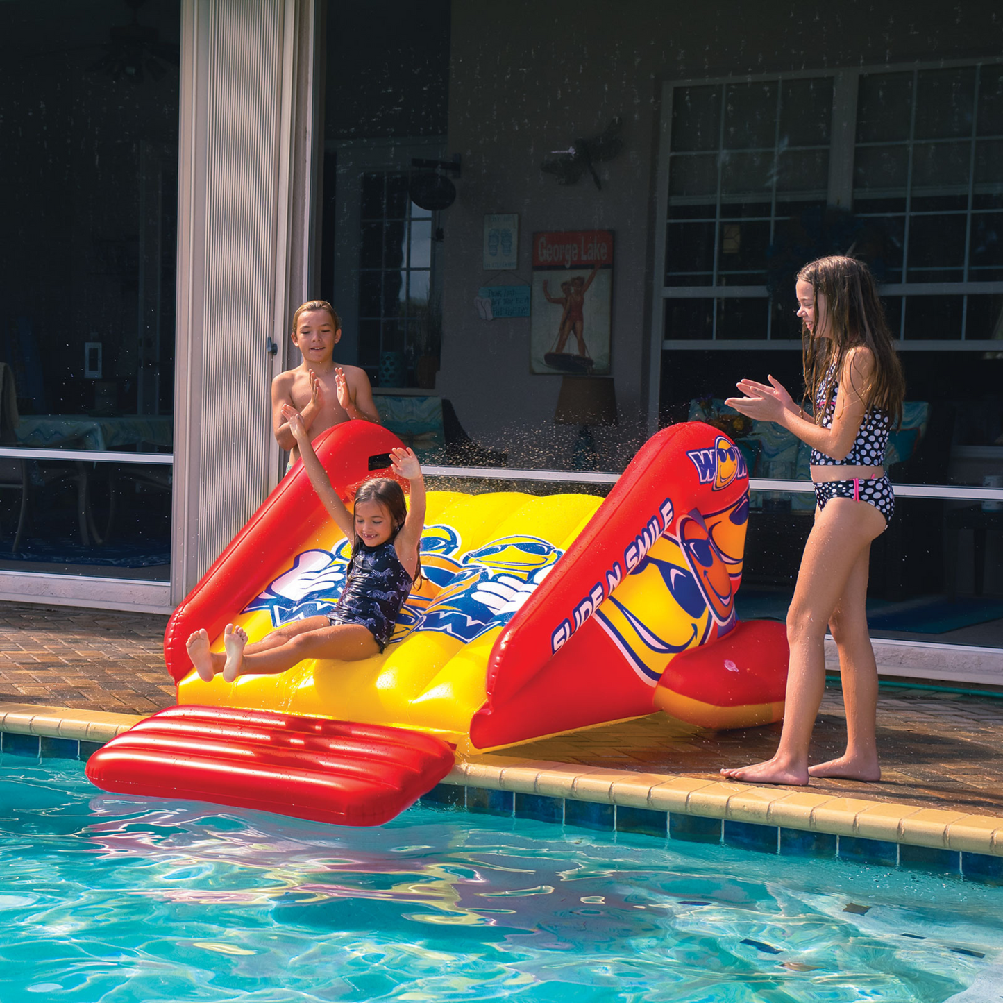 WOW Sports Slide N Smile Inflatable Pool Slide