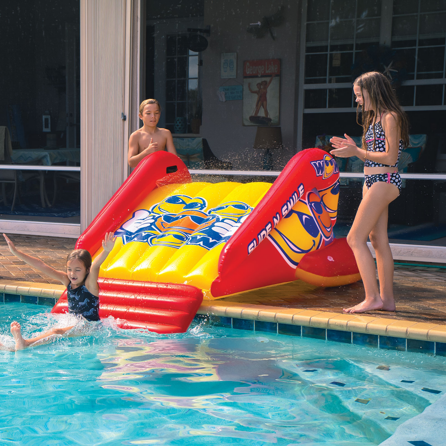WOW Sports Slide N Smile Inflatable Pool Slide
