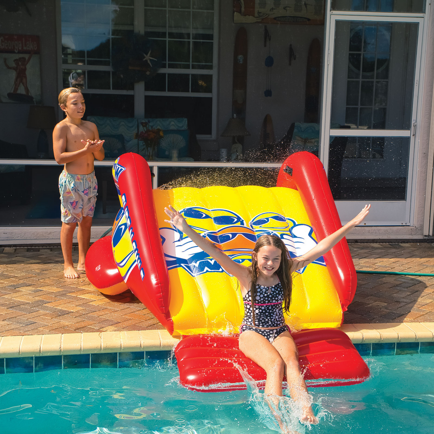 WOW Sports Slide N Smile Inflatable Pool Slide