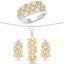 Ensemble de bijoux en argent sterling avec citrine véritable de 8,32 carats