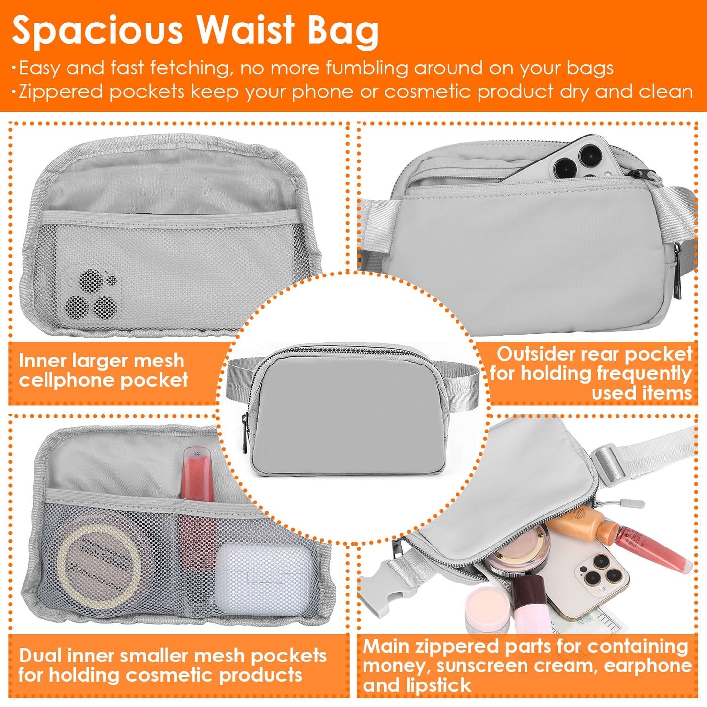 Gbruno Sport Fanny Pack - Bolsa de Cintura Unisex para Actividades al Aire Libre