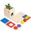 Montessori Four in One Coin Box Multi functional Stick Pulling Carrot Preschool Building Blocks Color Matching Intelligence Box Toy - Korvel