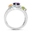 Bague de fiançailles en argent sterling .925 de 3,66 carats avec pierres multiples
