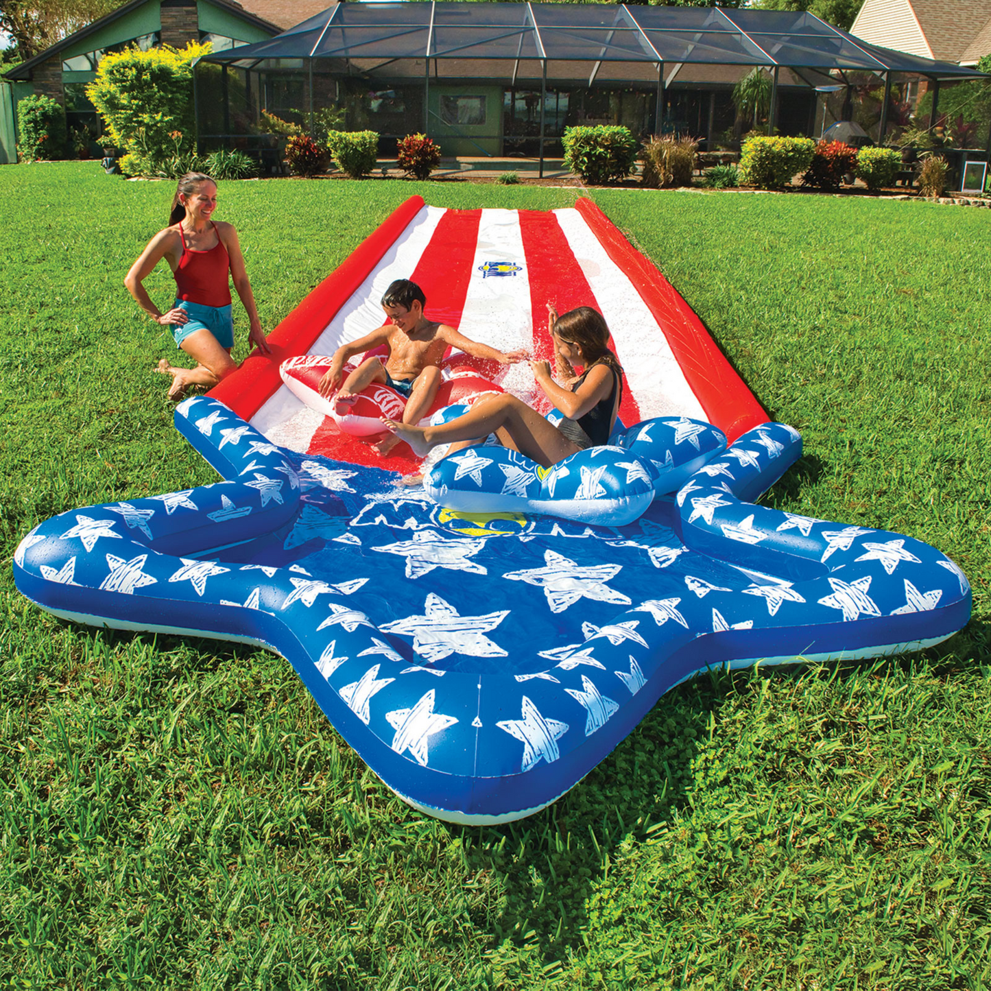 WOW Sports Americana Stars & Stripes Géant Toboggan de 40 pieds pour le Jardin