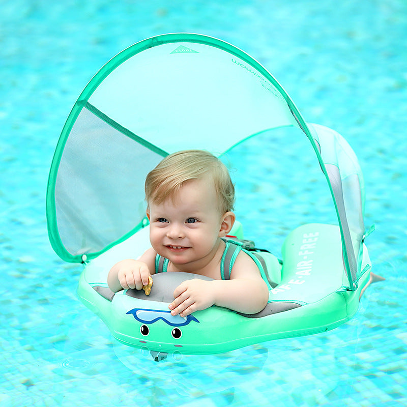 Mambobaby Non-Inflatable Baby Swim Float with Foot Cushion