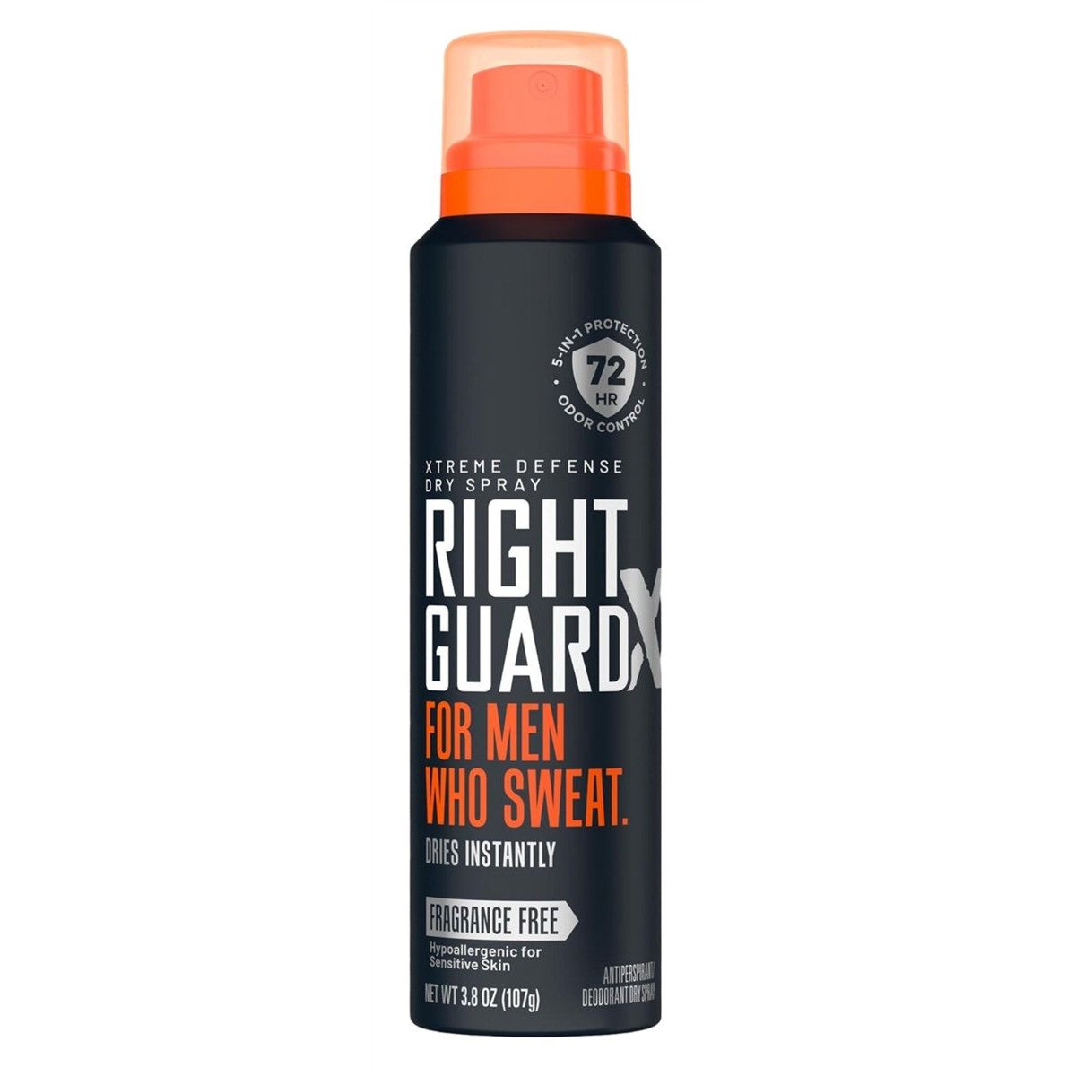 Right Guard Xtreme Defense Spray Seco Sin Fragancia 3.8oz