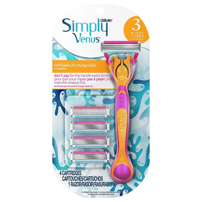 Gillette Simply Venus Razor Set with Refillable Blades