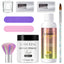 COSCELIA New 120g Crystal Powder 80Ml Crystal Liquid Manicure Extension Nail Tool Full Set - Korvel