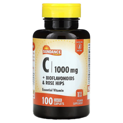 Sundance Vitamin C 1000 Mg with Bioflavonoids & Rose Hips - 100 Caplets