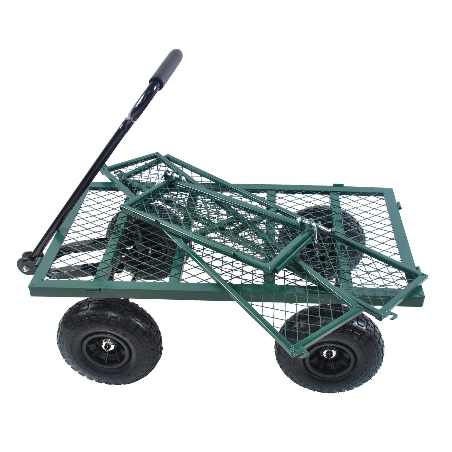 Wagon Cart Garden cart trucks make it easier to transport firewood (green) - Korvel