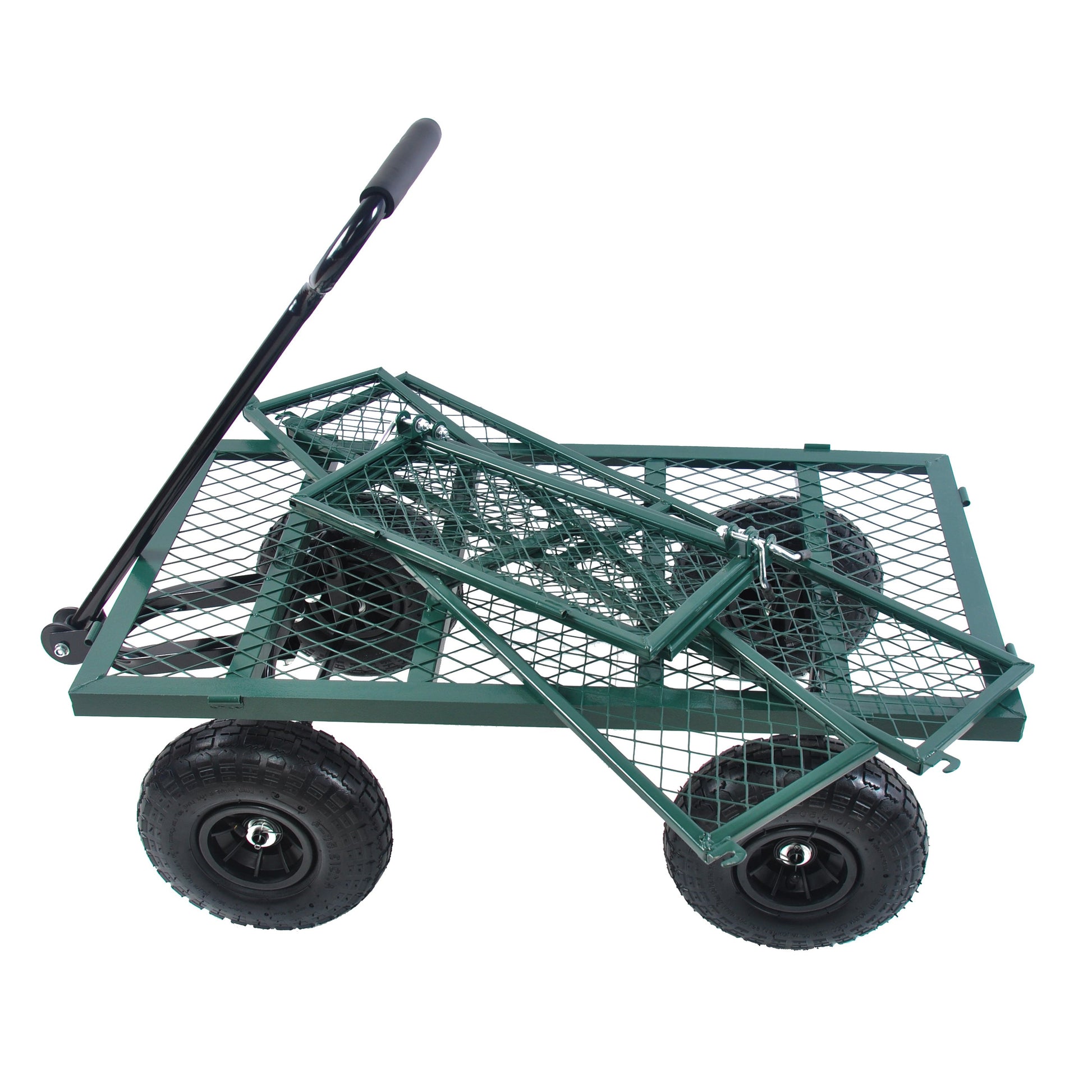 Wagon Cart Garden cart trucks make it easier to transport firewood (green) - Korvel