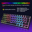 HXSJ new 61 key wired mechanical keyboard, blue axis pudding keycap, color backlit game, office and home use - Korvel