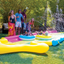 WOW Sports 40' x 8' Rainbow Star Super Slide with 2 Sleds