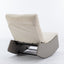 Modern rocking chair recliner, comfortable cushioned recliner with footstool, gray - Korvel