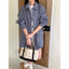 Commuter-Style Relaxed-Fit Striped Long-Sleeve Shirt Jacket