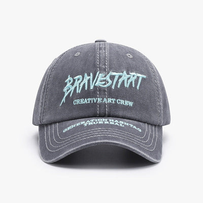 Fashionable Outdoor Versatile Curved Brim Letter Embroidery Men's Flat Tongue Hat Show Face Small Washed Women's Simple Baseball Hat Fashion - Korvel