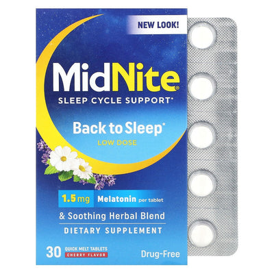 MidNite Sleep Aid Low Dose 1.5 Mg Tablets - Cherry Flavor