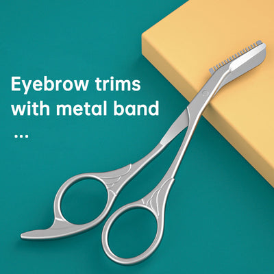 Stainless Steel Makeup Safety Eyebrow Trimmer Mini Beauty Scissors - Korvel