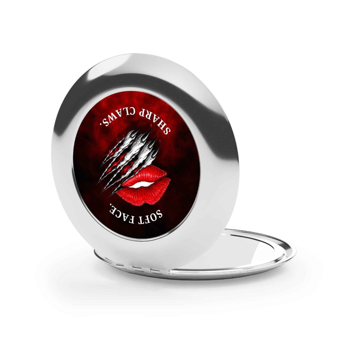 Soft Face, Sharp Claws Compact Mirror