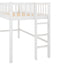 Twin Size Low Loft Bed with Ladder and Slide White - Korvel