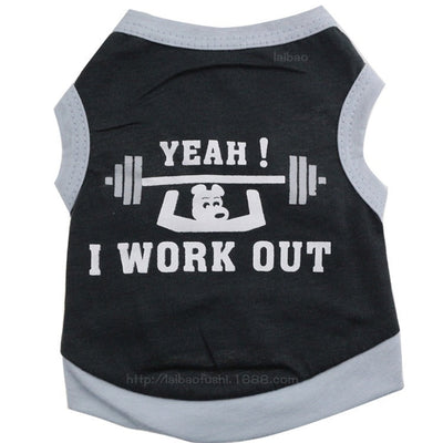 Pet Clothes Dog Clothes Cotton Sweat Weight Lifting Small Dog Pet Vest Spring And Summer - Korvel