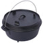 ast iron Dutch oven with lid, outdoor camping deep pot, used for camping, cooking, barbecue and leg rest,  12 Quart - Korvel