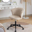 Silla de Oficina en Forma de Flor de Terciopelo con Giro