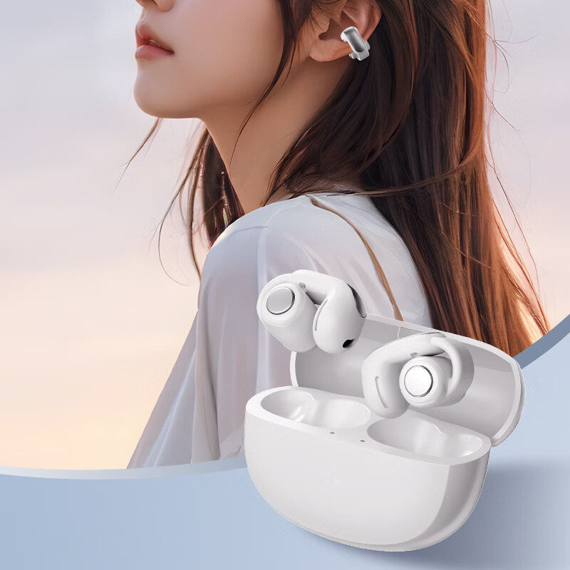 V12 Wireless Bluetooth Ear Clip Headphones with Noise Reduction