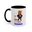Taza de café de acento vibrante